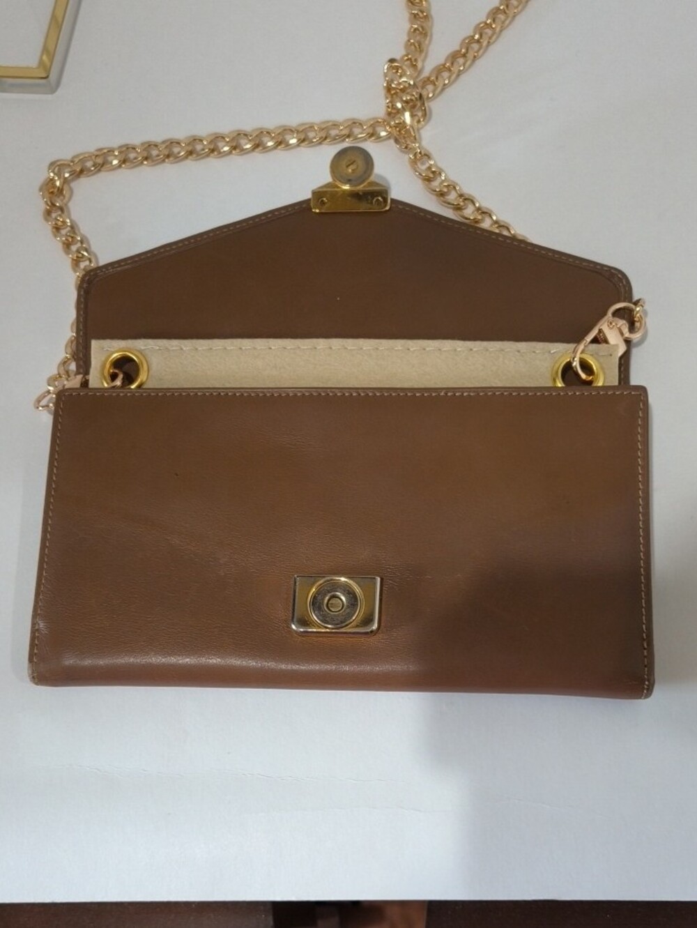 Ferragamo Brown Leather Envelope Wallet - Picture 8 of 15